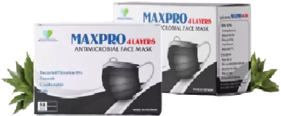Khẩu Trang Maxpro 4 Lớp Đen